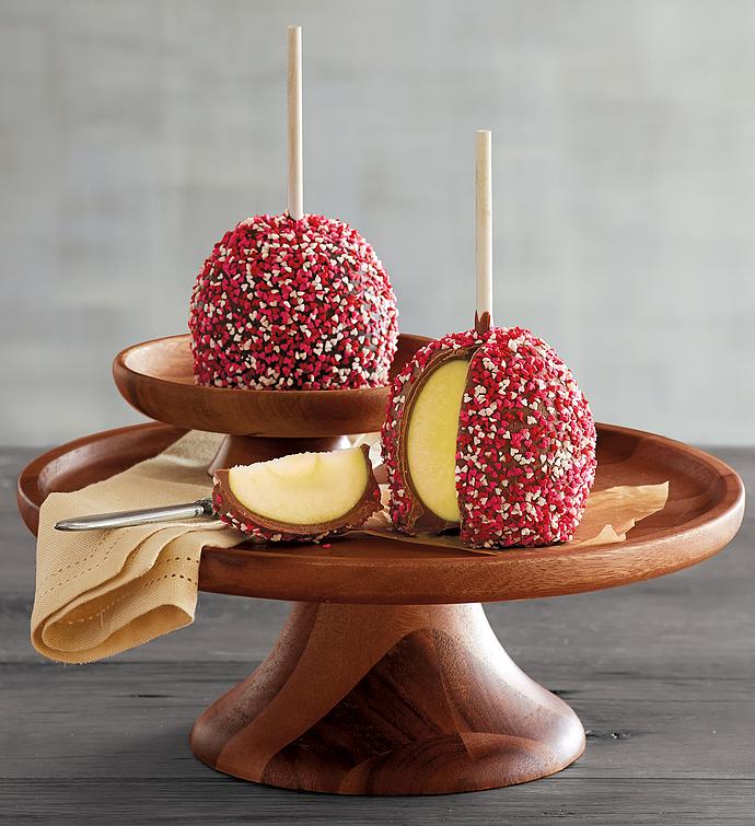 Belgian Chocolate Dipped Caramel Apples Pink Decorations