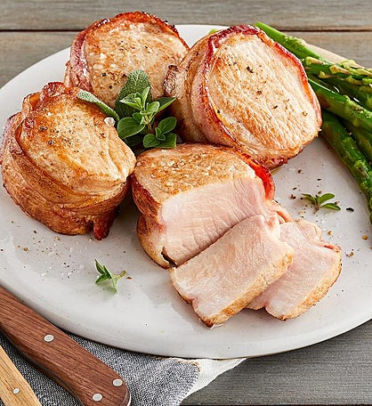 Bacon-Wrapped Center-Cut Pork Chops 