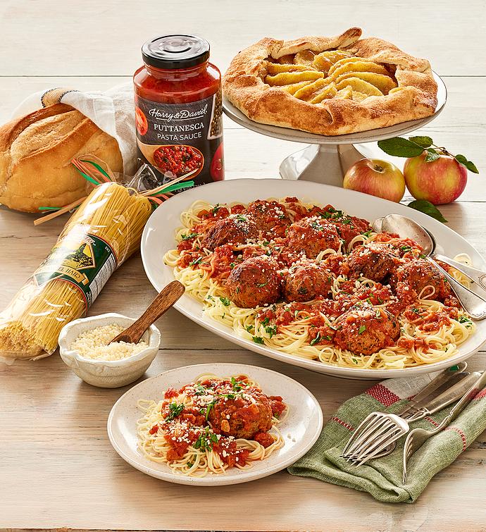 Valentine's Spaghetti and Meatballs Meal