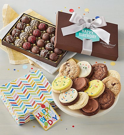 Chocolate Truffles and Cheryl's® Cookies Birthday Gift 