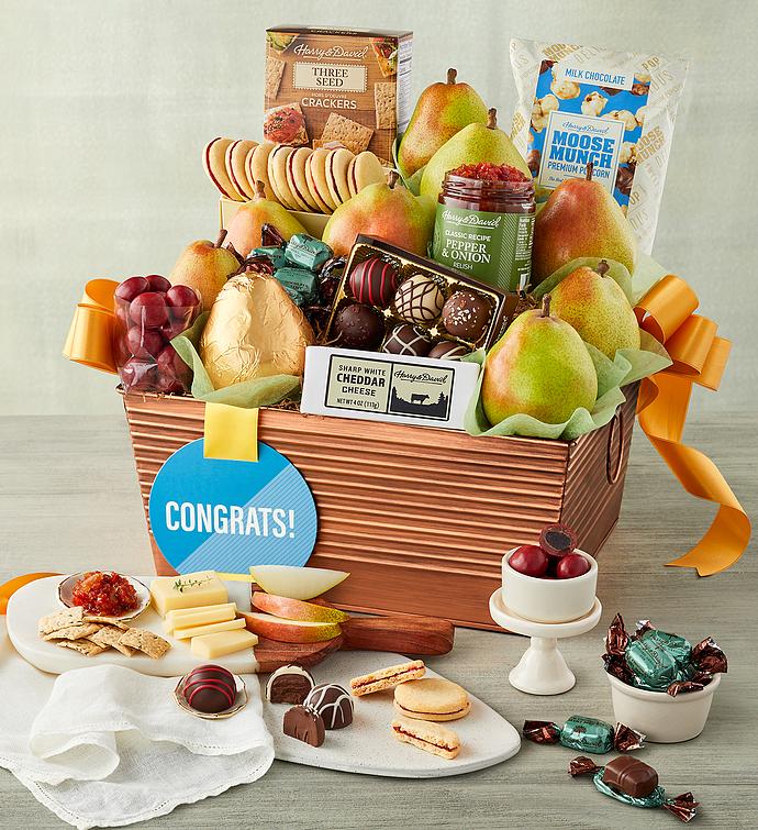 “Congratulations” Deluxe Favorites Gift Basket