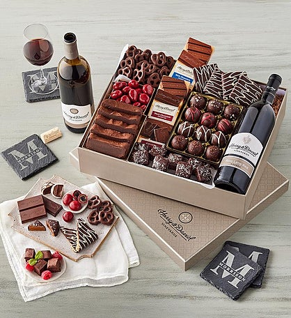 Sweet Treats Wine Pairing Collection with Personalized Slate Coaster Set 