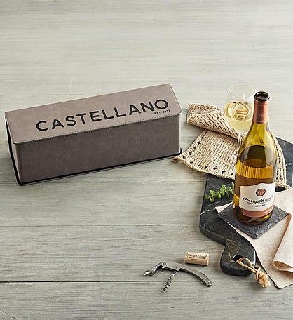 Personalized Wine Box with Tools and Wine