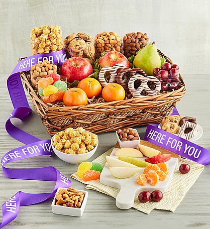 "Here for You" Fruit and Sweets Gift Basket