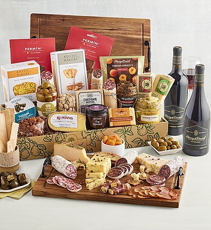 Ultimate Epicurean Charcuterie and Cheese Collection with Wine