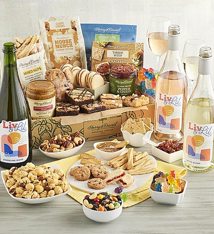 Harry & David® Grand Gift Box with Sweet and Salty Treats and Wine Trio