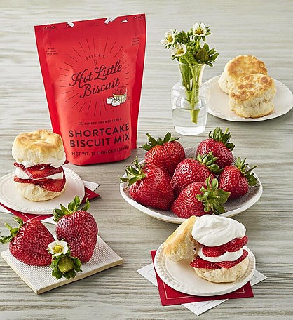 Giant Strawberries with Callie's Hot Little Biscuit® Shortcake Biscuit Mix