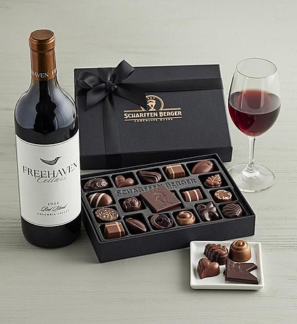 Scharffen Berger® Chocolatier's Collection - 20 Piece with Freehaven Cellars™ Red Wine Blend