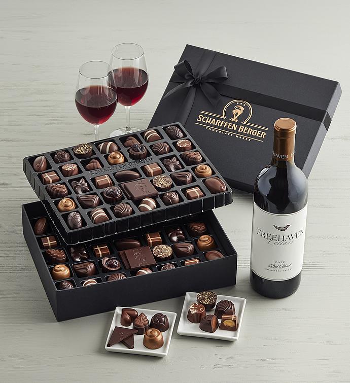 Scharffen Berger® Chocolatier's Collection 72 Piece with Freehaven Cellars™ Red Wine Blend