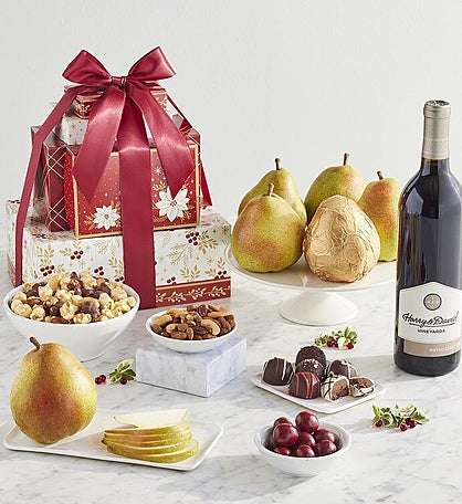 Tower of Treats® Classic Gift with Wine