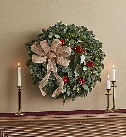 Holiday Rustic Evergreen Wreath