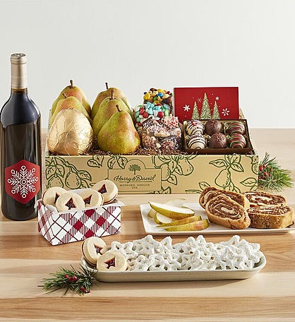 Grand Christmas Gift Box with Wine
