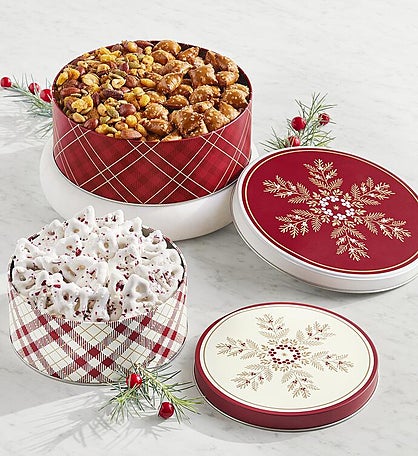 Assorted Holiday Snack Tins