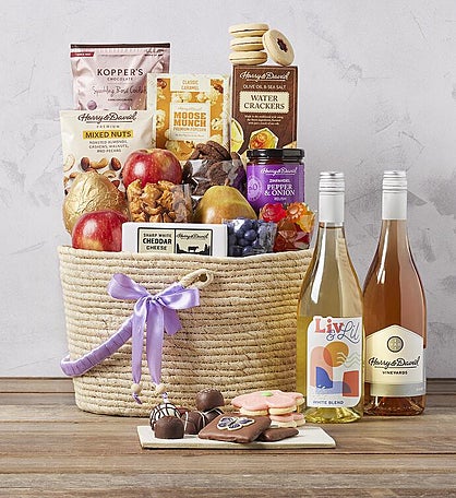Deluxe Mother's Day Gift Basket with Harry & David Spring Wine