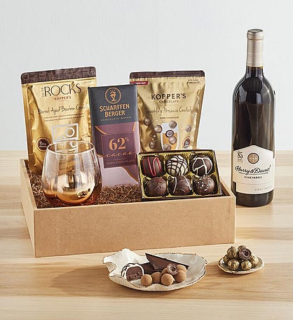 Savor and Celebrate Gift Box with Light Merlot