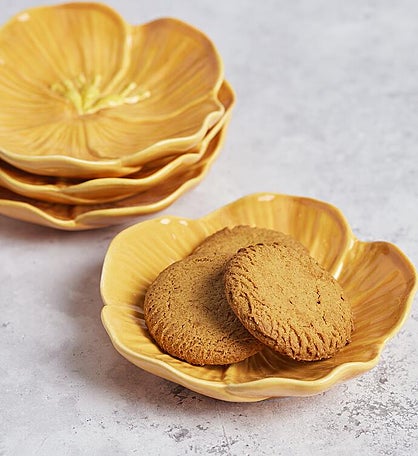 Flower Appetizer Plates - Set of 4