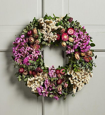 Eucalyptus and Statice Wreath