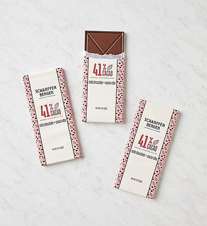 Scharffen Berger® 41% Milk Chocolate + Cacao Nibs Bar - 3 Pack