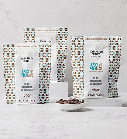 Scharffen Berger® 43% Cacao Oat Milk Chocolate Baking Chunks - 3 Pack