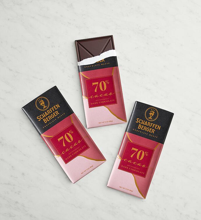 Scharffen Berger® 70% Cacao Bittersweet Dark Chocolate 3 Pack