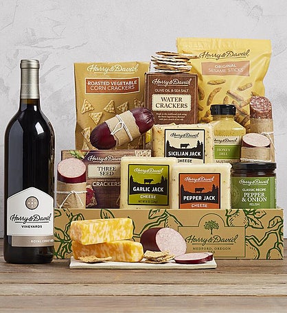 Ultimate Meat and Cheese Gift with Wine