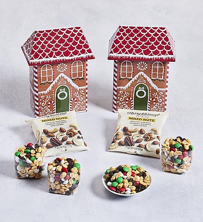 Mixed Nuts in Gingerbread House Gift Tin