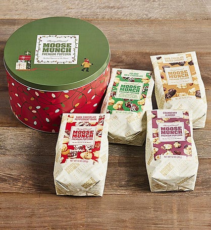 Moose Munch® Premium Popcorn Holiday Tin
