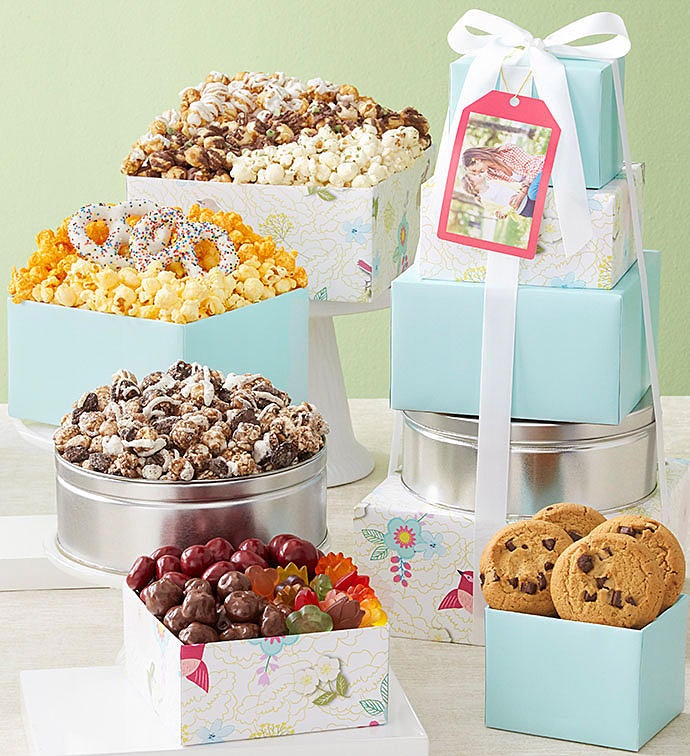Spring Awakening 5 Tier Tower & Popcorn Tin