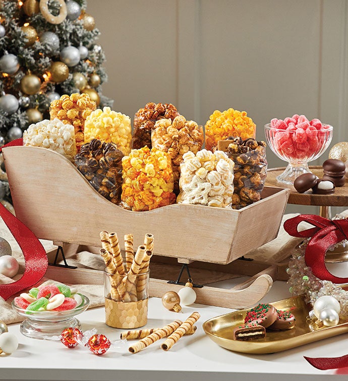 Winter Elegance Sleigh Gift Basket