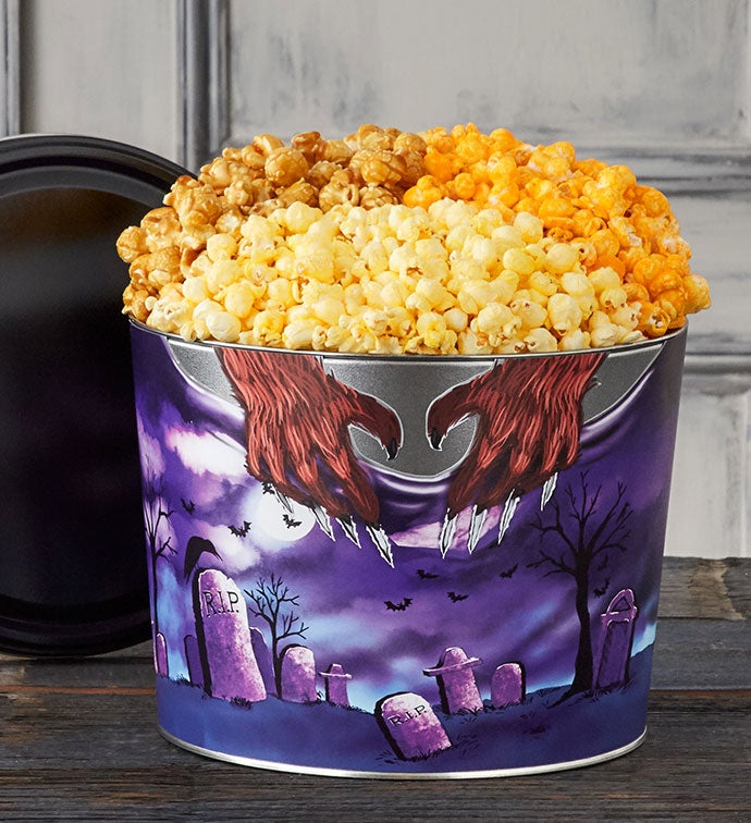 R.I.P. Rest In Popcorn 3 Flavor Popcorn Tin