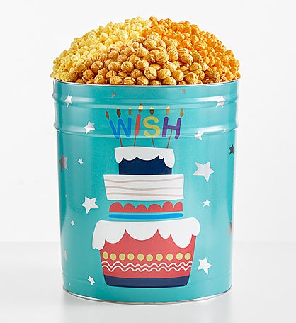 Best Birthday Ever 6 1/2 Gallon 3 Flavor Popcorn Tin