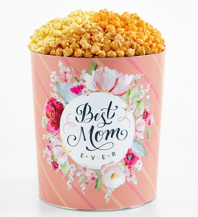 Happy Mother's Day 3 1/2 Gallon 3 Flavor Popcorn Tin