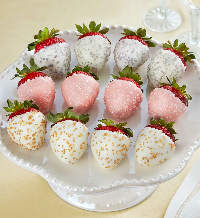 Champagne Chocolate Covered Strawberries &#8211; 12 Count