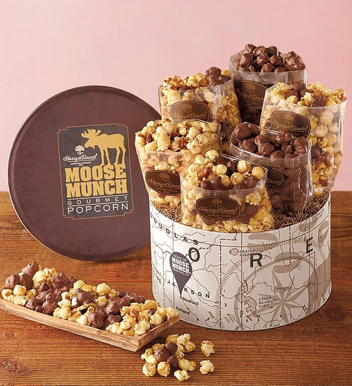 Moose Munch Premium Popcorn Classic Tin Harry And David