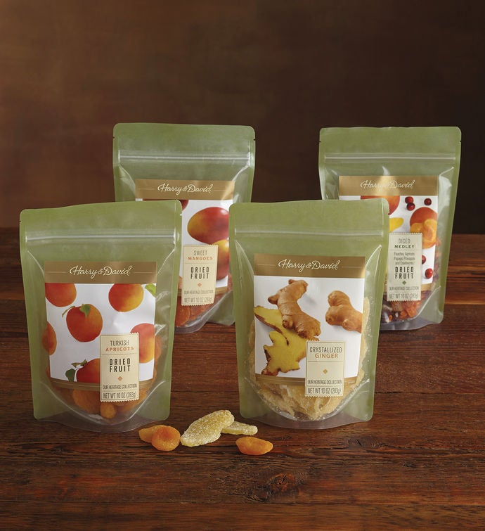 Pick Four Dried Fruit Snacks and Trail Mix Gift Baskets