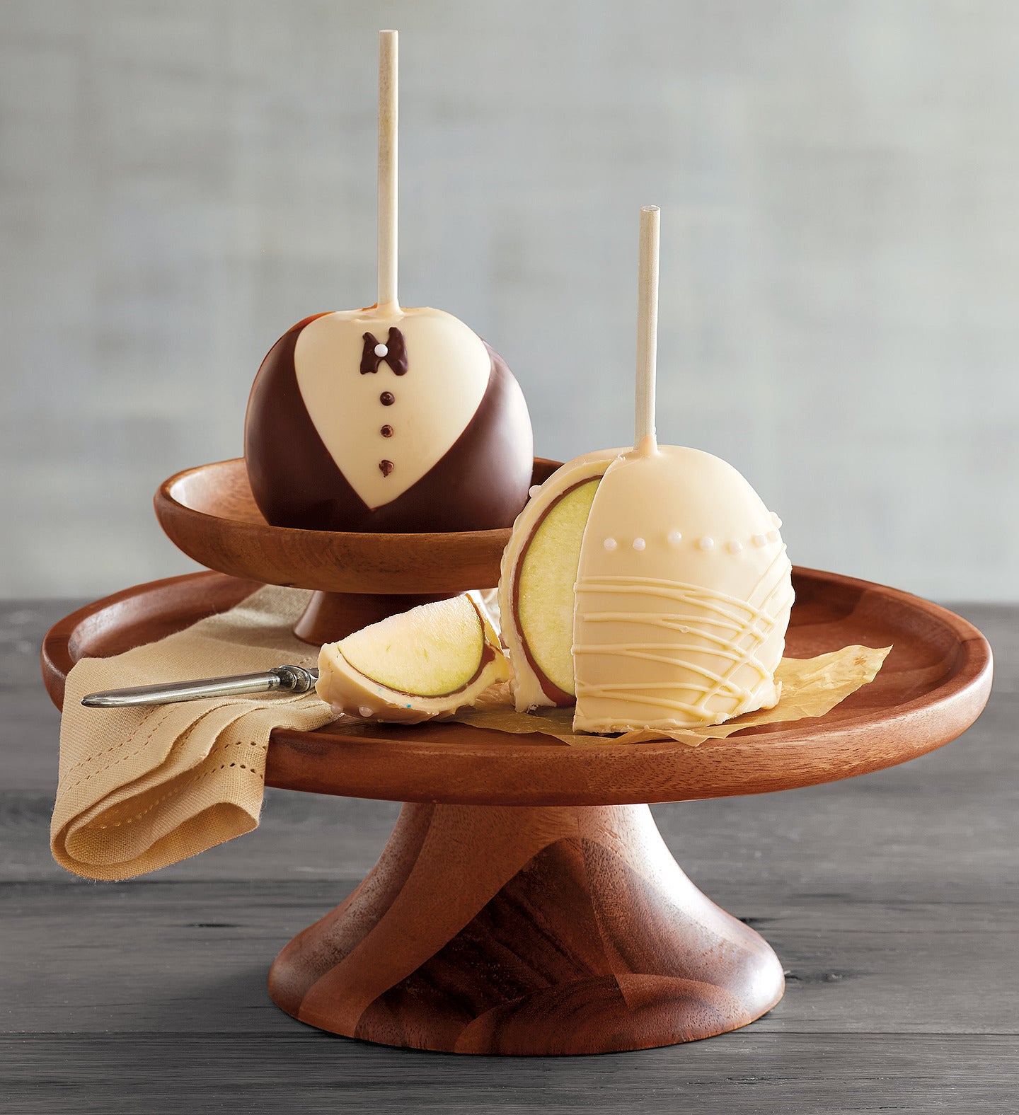 Bride and Groom Caramel Apples