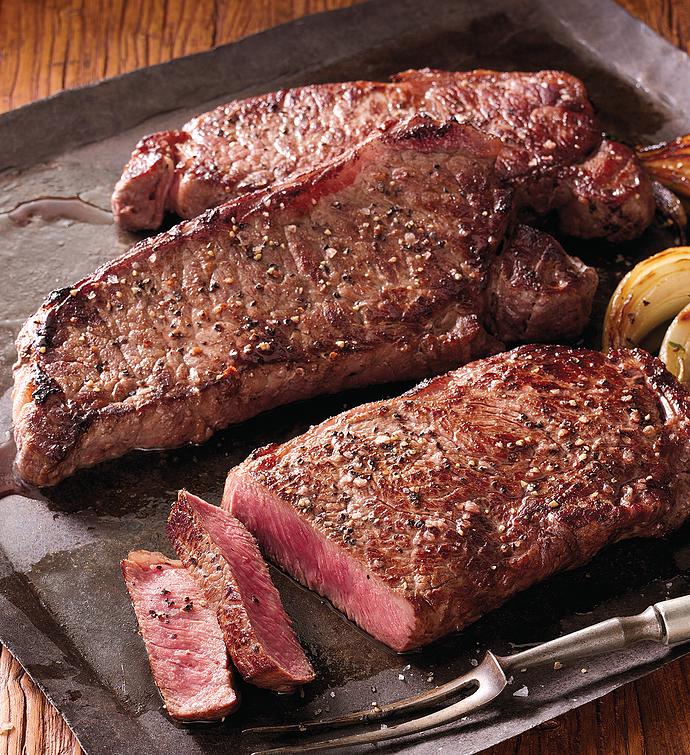 USDA Choice New York Strip Steak - Two 10-Ounce