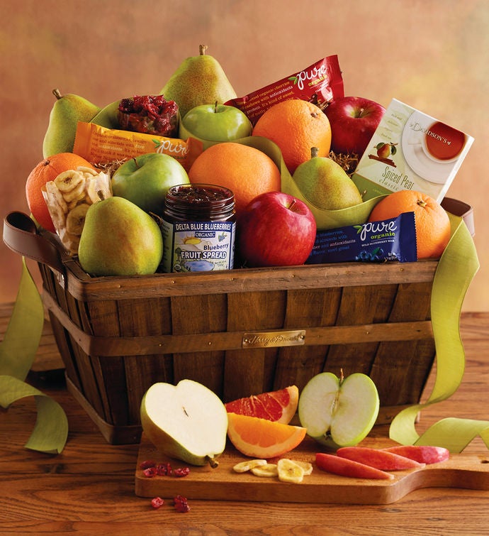 Deluxe Organic Fruit Gift Basket Organic Gift Baskets Delivered