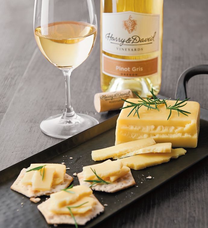 Wood River Creamery Alpha's Morning Sun Cheese and Harry & David™ Pinot Gris