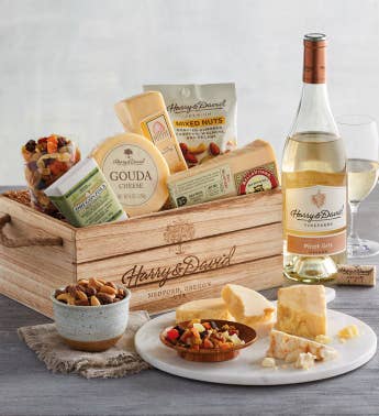 Gourmet Cheese Gift With Wine Snipeimage