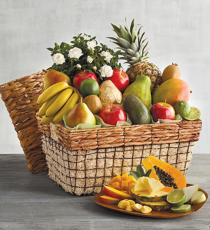 Flowers and Fruit Gift Basket Fruit Baskets Harry & David