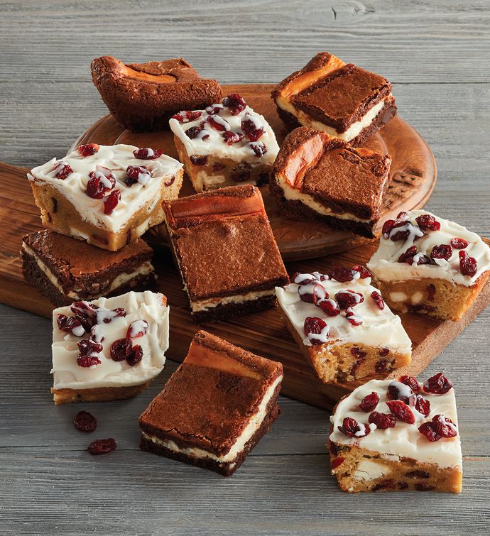 Cream Cheese Brownies and Cranberry Blondies