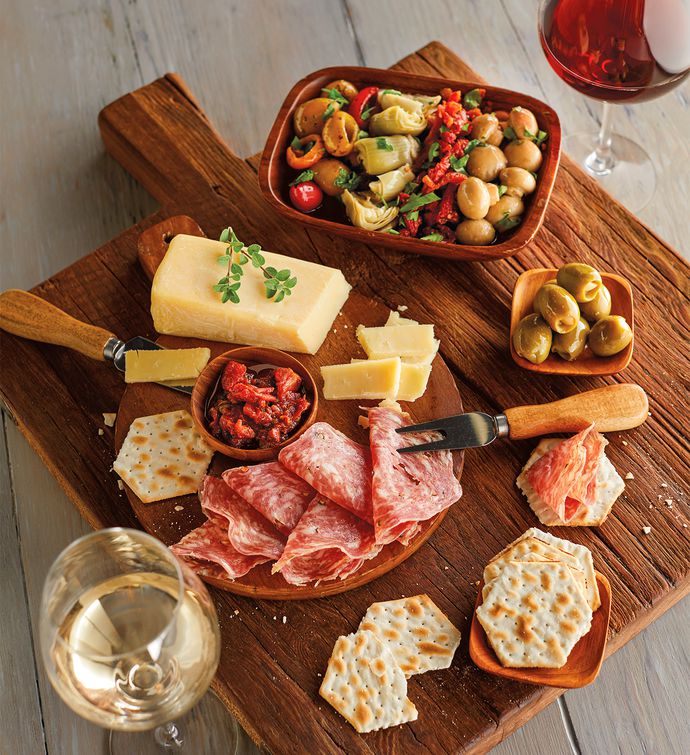 Deluxe Antipasto Assortment with Wine