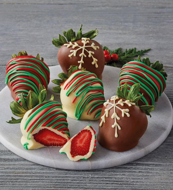 Holiday Chocolate Covered Strawberries &#8211; 6 Count