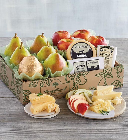 Deluxe Pears, Apples, and Cheese Gift Cheese Gifts Harry & David