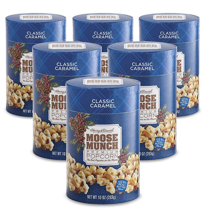 Moose Munch&#174; Classic Caramel Premium Popcorn &#8211; 10 oz 6 Pack
