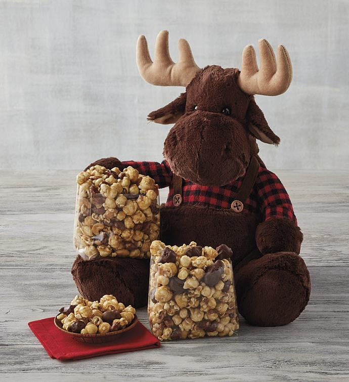 Moose Munch&#174; Premium Popcorn and Plush Moose Gift