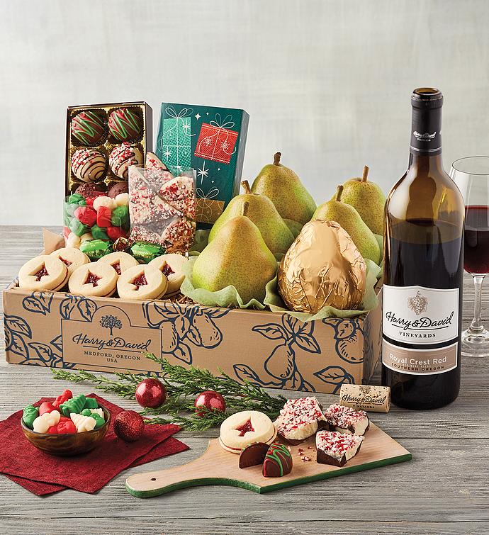 Christmas Gift Box with Wine | Christmas Gift Baskets & Wine Gifts