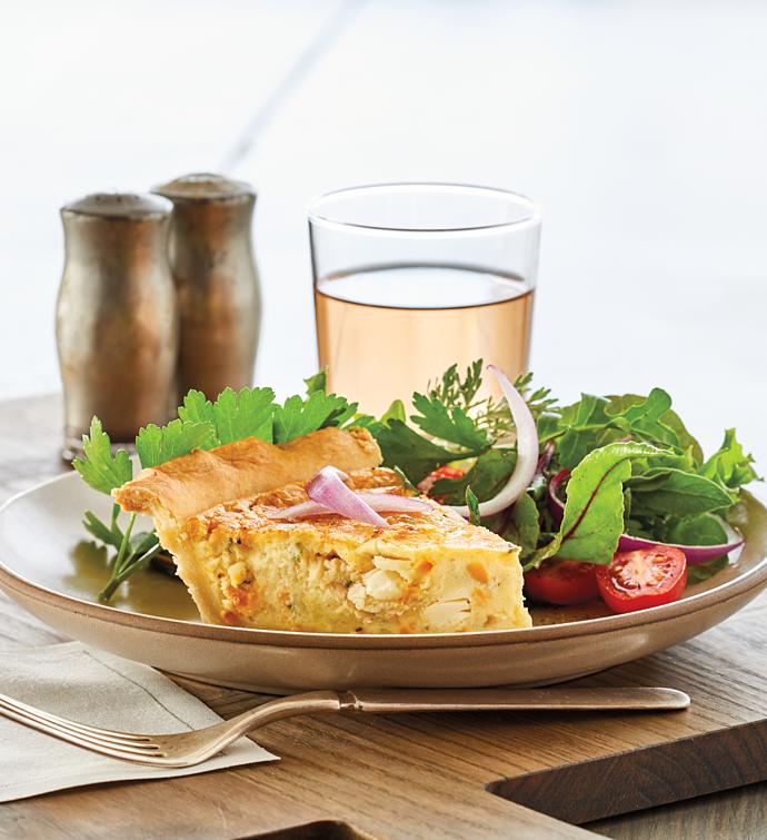 Triple Cheese and Caramelized Onion Quiche