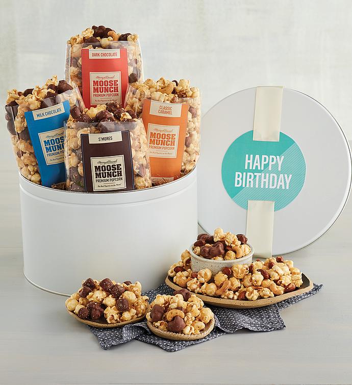 Birthday Moose Munch&#174; Premium Popcorn Tin